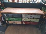 Dressoir met 6 laden, Xenos, 122x40x63cm, hout, vintage look, Ophalen, 100 tot 150 cm, Zo goed als nieuw, Vintage, industrieel