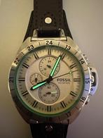horloge Fossil, Sieraden, Tassen en Uiterlijk, Horloges | Heren, Leer, Staal, Polshorloge, Zo goed als nieuw
