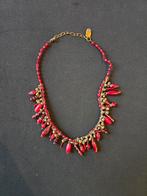 Rode Ketting, Overige materialen, Verzenden, Zo goed als nieuw, Met edelsteen