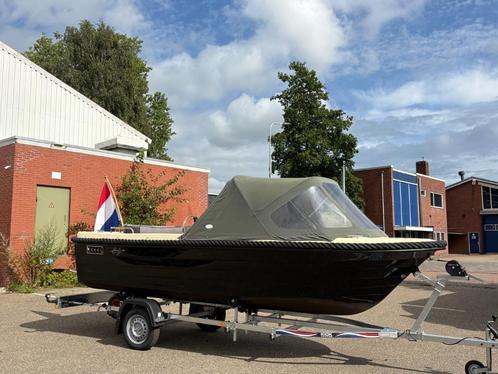 Liberty 530 (bun) + Suzuki 15pk 2022 + Zonnedek + Trailer, Watersport en Boten, Sloepen, Gebruikt, 10 tot 30 pk, 3 tot 6 meter