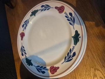 Boerenbont platte borden (6 STUKS) beschikbaar voor biedingen