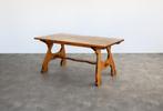 brutalist eettafel | vintage tafel | jaren 50 | eiken, Gebruikt, ., Eikenhout, Vijf personen of meer