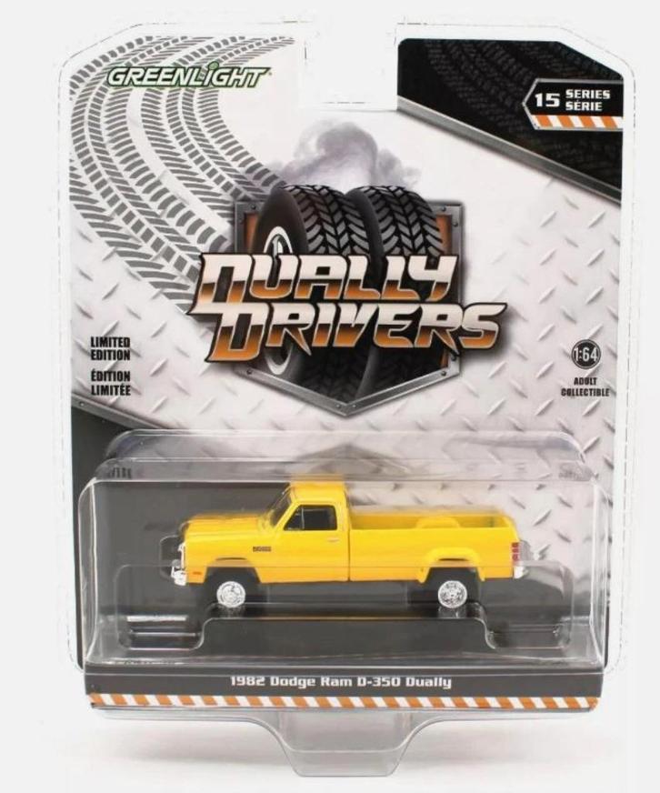 1982 Dodge Ram D-350 Dually van Greenlight 1/64, Hobby en Vrije tijd, Modelauto's | Overige schalen, Nieuw, Auto, Ophalen of Verzenden