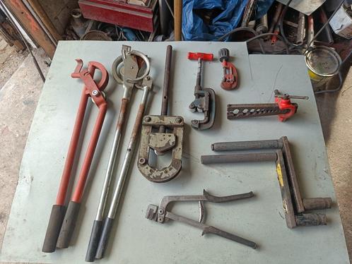 Pijpsnijder, pijpbuiger, flens apparaat, Doe-het-zelf en Verbouw, Gereedschap | Overige machines, Gebruikt, Ophalen