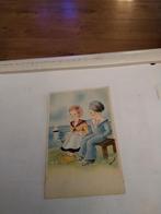 BERNET / MATROOS. MET MEISJE OP BANKJE BIJ HET WATER, Verzamelen, Ophalen of Verzenden, Voor 1920, Kinderen