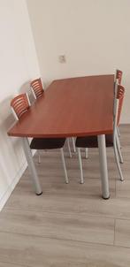 Kersenhout tafel + 4 stoelen, Huis en Inrichting, Tafels | Eettafels, Ophalen, 100 tot 150 cm, 50 tot 100 cm, Zo goed als nieuw