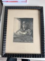 Oude ets replica Rembrandt, Ophalen of Verzenden