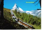 Gornergratbahn mit Matterhorn. Doppeltriebwagen. 25-01, Ophalen of Verzenden, 1980 tot heden, Gelopen, Overig Europa
