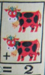 Borduurpatroon  1 koe +1 Koe = 2 Koeien  nr 2409 71, Hobby en Vrije tijd, Borduren en Borduurmachines, Verzenden, Nieuw, Handborduren