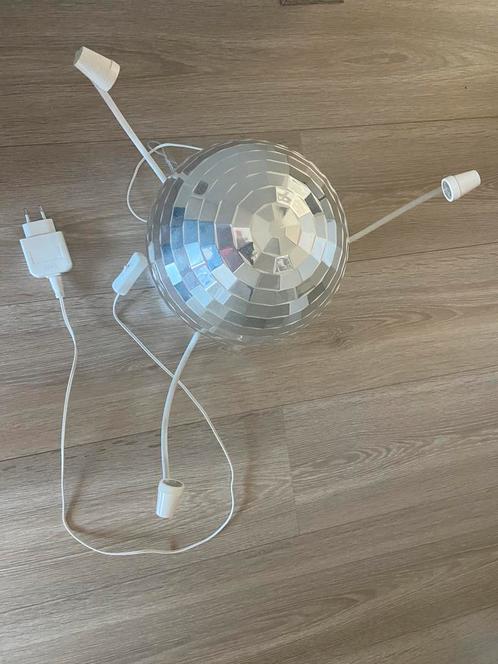 Draaiende discobal lamp (met lang snoer), Huis en Inrichting, Lampen | Overige, Gebruikt, Ophalen
