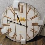 Wandklok landelijke stijl 60cm *nieuw*, Ophalen of Verzenden, Nieuw, Analoog, Wandklok