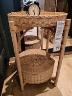 Rotan Nachtkastje/ bijzettafel Ikea Tolkning, Minder dan 45 cm, Nieuw, Ophalen of Verzenden, Minder dan 55 cm