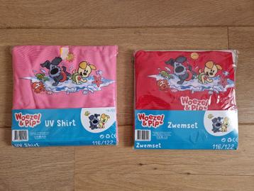 Zwemset en UV-shirt Woezel en Pip maat 116/122 nieuw beschikbaar voor biedingen