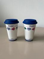 2 boerenbont bekers coffee-to-go, Ophalen of Verzenden, Zo goed als nieuw