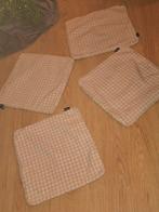 4x Unieke living kusssenhoezen beige/ creme, Ophalen of Verzenden, Nieuw, Glas of Kopje