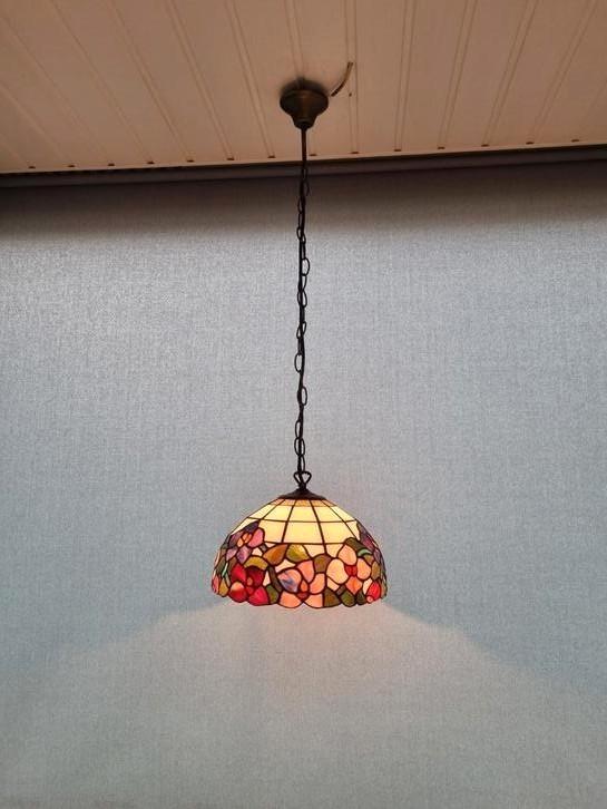 Super mooie tiffany hanglamp., Huis en Inrichting, Lampen | Wandlampen, Gebruikt, Glas, Ophalen