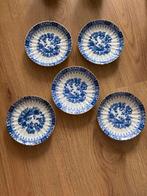 Antieke Blauw-Witte Schoteltjes - Set van 5, Ophalen of Verzenden