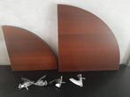 Wandplanken hoek, 2 stuks met bevestiging (4x), bruin!, Ophalen of Verzenden, Gebruikt