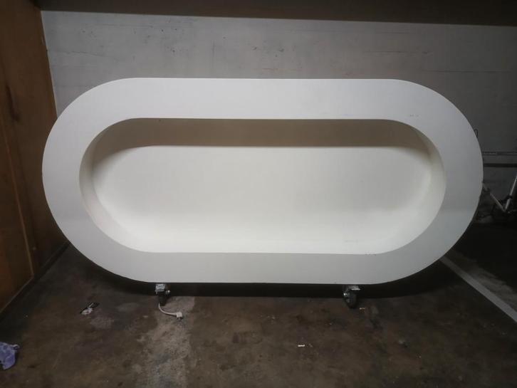 Mobiele DJ booth met LED - Hoogglans wit, Muziek en Instrumenten, Overige Muziek en Instrumenten, Gebruikt, Ophalen