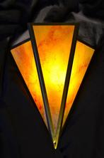 Prachtige Amsterdamse school / Art-Deco lamp - 2 stuks aanw., Ophalen of Verzenden, Gebruikt, Glas, Amsterdamse school, Tuschinski, Art-Deco, Berlage, Regency