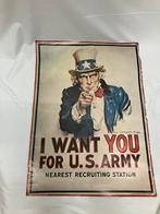 Uncle Sam "I Want You for U.S. Army" wervingsposter, Verzamelen, Ophalen of Verzenden, Gebruikt, Rechthoekig Staand, Overige onderwerpen
