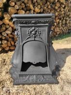 Mooie grote gietijzeren Art-deco houtkachel, Ophalen, Gebruikt, Houtkachel, Vrijstaand