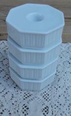 4 Witte achthoekige kandelaartjes Rosenthal, Studio Linie, Antiek en Kunst, Ophalen of Verzenden