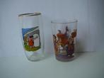 Exota 1963 Flintstone glas "Wilmaaa!!"+2 glazen 1991 en 1999, Ophalen of Verzenden, Zo goed als nieuw, Frisdrankglas