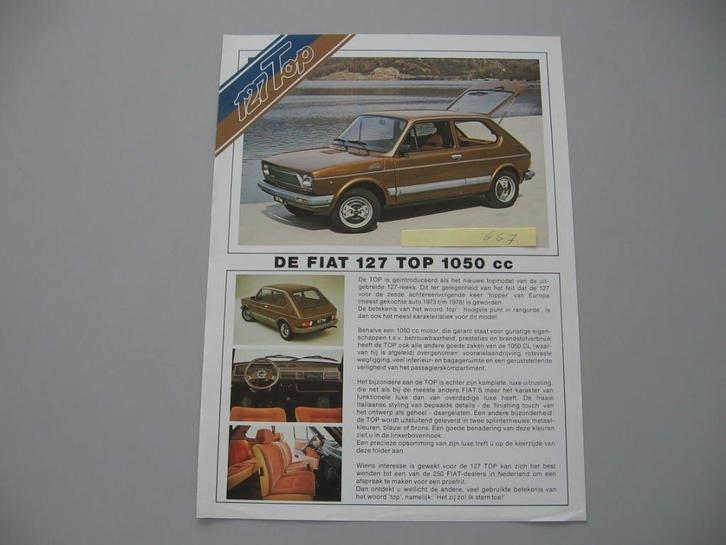 FT 667 FIAT 127 Top. 1979., Boeken, Auto's | Folders en Tijdschriften, Zo goed als nieuw, Overige merken, Ophalen of Verzenden