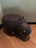 Poef Nijlpaard, Ophalen, Zo goed als nieuw, Rond, Minder dan 50 cm