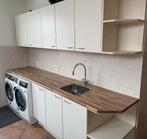 Complete bijkeuken, Huis en Inrichting, Keuken | Complete keukens, Ophalen, Gebruikt, Enkelwandige keuken, Hout