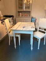 Keukentafel met laatje en twee stoelen, Antiek en Kunst, Curiosa en Brocante, Ophalen