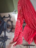 Rinascimento rode kanten jumpsuit L gratis verz, Verzenden, Zo goed als nieuw, Rood, Rinascimento