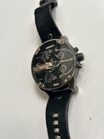 DIESEL Big DZ7484 antraciet/goud, Overige merken, Leer, Polshorloge, Ophalen of Verzenden