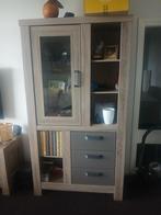 Hoge Kast (IJzeren Handgrepen) 200x110x40cm, Ophalen, 100 tot 150 cm, Glas, 150 tot 200 cm