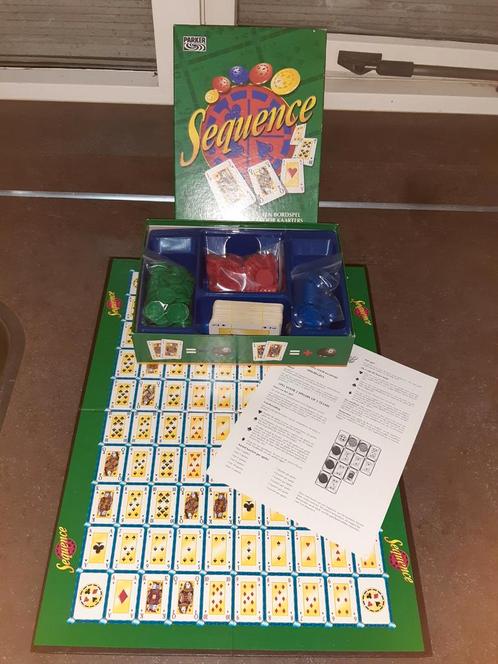 Sequence Parker 1997 groene doos uitmuntende staat, Hobby en Vrije tijd, Gezelschapsspellen | Bordspellen, Ophalen of Verzenden