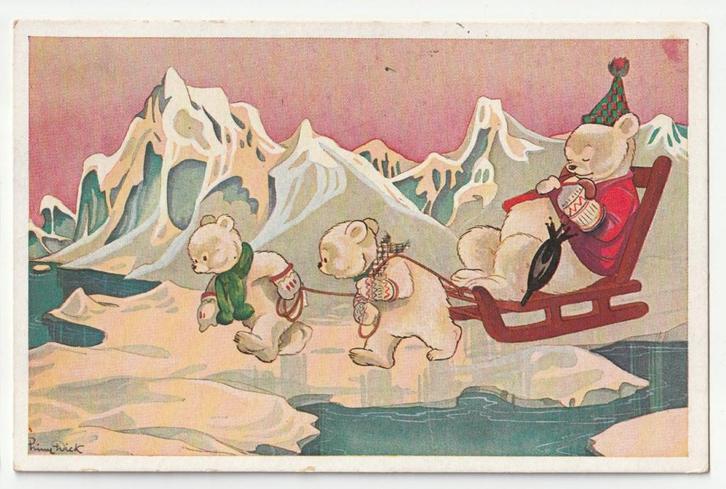 Een zwaar vrachtje Phiny Dick Marten Toonder Studio 1943, Verzamelen, Ansichtkaarten | Themakaarten, Gelopen, 1940 tot 1960, Overige thema's