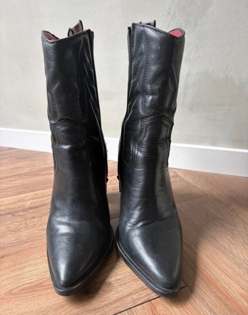 Bronx leren hakken - Enkellaarzen, Zwart, Lage of Enkellaarzen, Ophalen of Verzenden, Gedragen