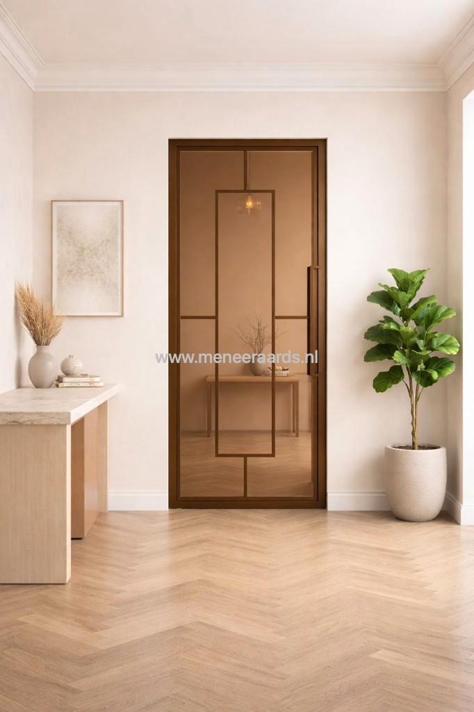 Stalen taatsdeur -Brons - Brons Rookglas - Direct leverbaar!, Doe-het-zelf en Verbouw, Deuren en Horren, Nieuw, Binnendeur, 215 cm of meer