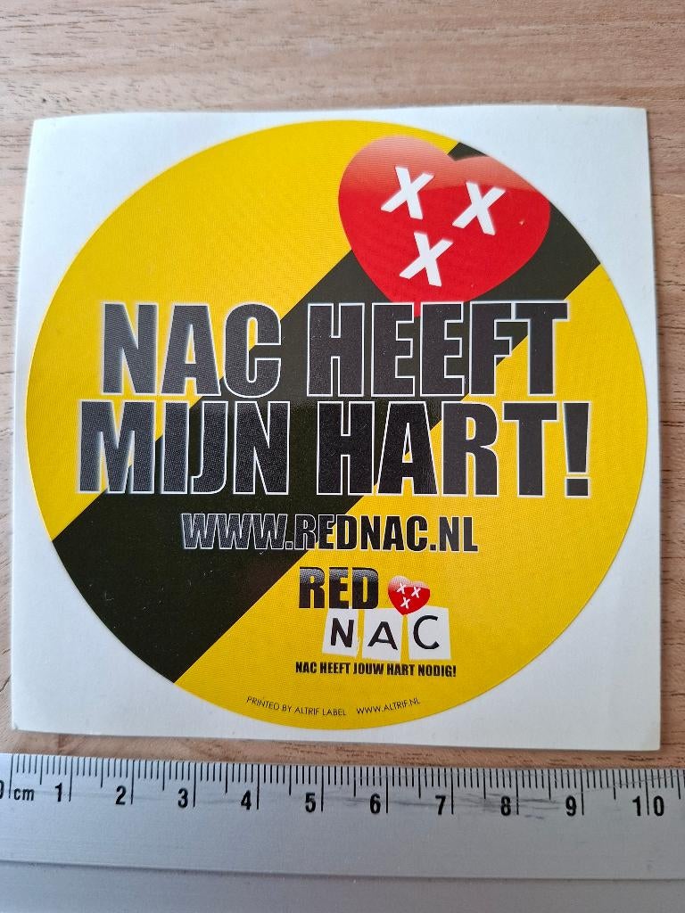 Sticker NAC, Verzamelen, Ophalen of Verzenden, Zo goed als nieuw, Buitenlandse clubs, Poster, Plaatje of Sticker
