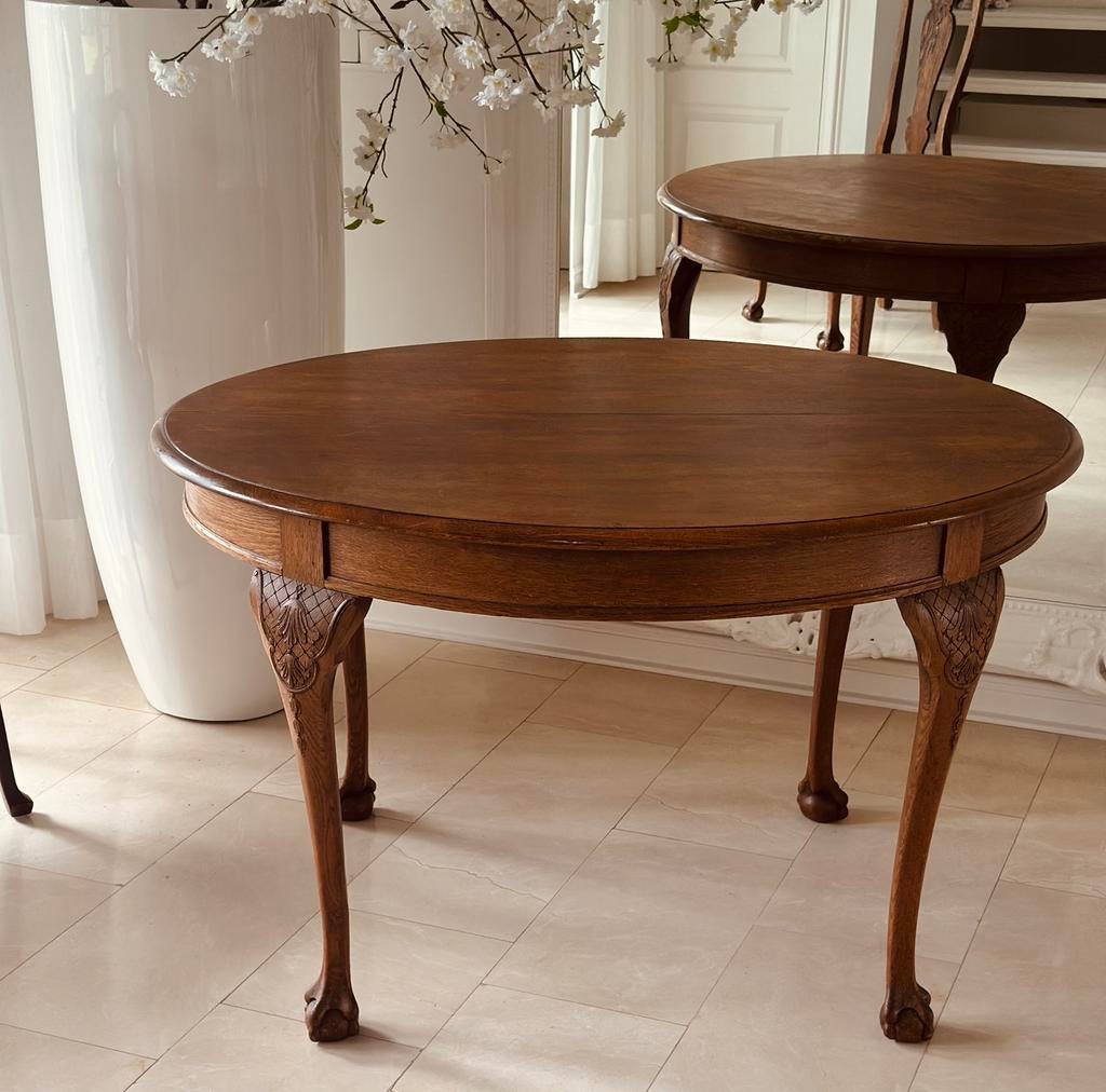 Ronde Houten Eettafel Chippendale Antiek, Ophalen