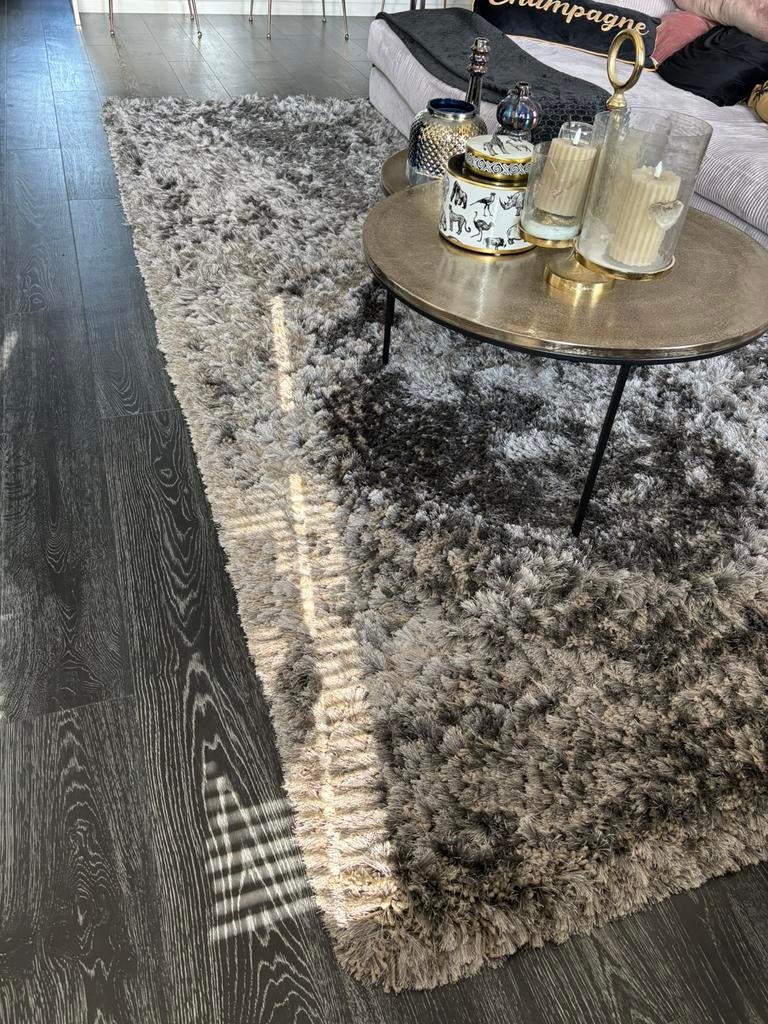 Vloerkleed zilver/grijs 250x350cm, Ophalen, 200 cm of meer, Zo goed als nieuw, 200 cm of meer