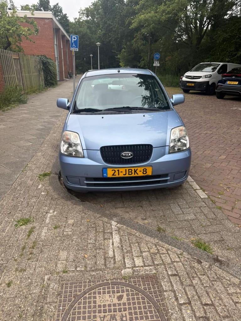 Kia Picanto 1.1 48KW 2007 Blauw, Auto's, Kia, Stof, 4 cilinders, Grijs, Particulier