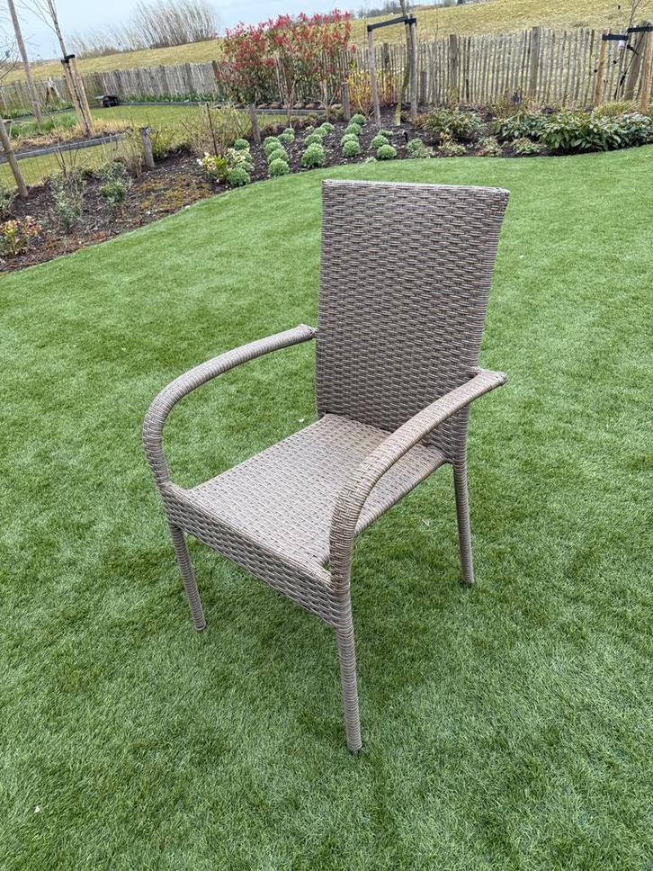 4 Jysk Gudhjem naturel tuinstoelen, Tuin en Terras, Tuinstoelen, Gebruikt, Wicker, Ophalen