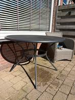 Buiten tafel 110, Ophalen, Zo goed als nieuw, Rond, Metaal
