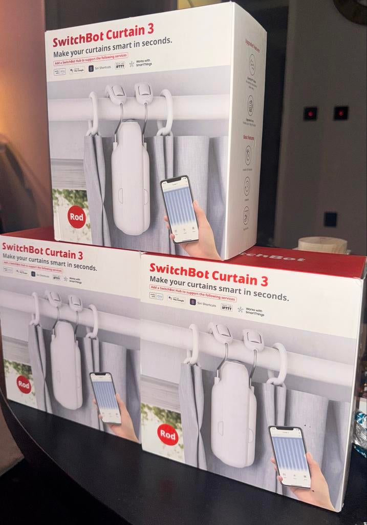 SwitchBot Curtain 3 - Slimme Gordijnopener (Rod), Ophalen of Verzenden, Zo goed als nieuw, Wit