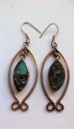 Prachtige oorbellen met abalone, alpacca Mexico (7442), Ophalen, Zo goed als nieuw, Zilver, Overige materialen