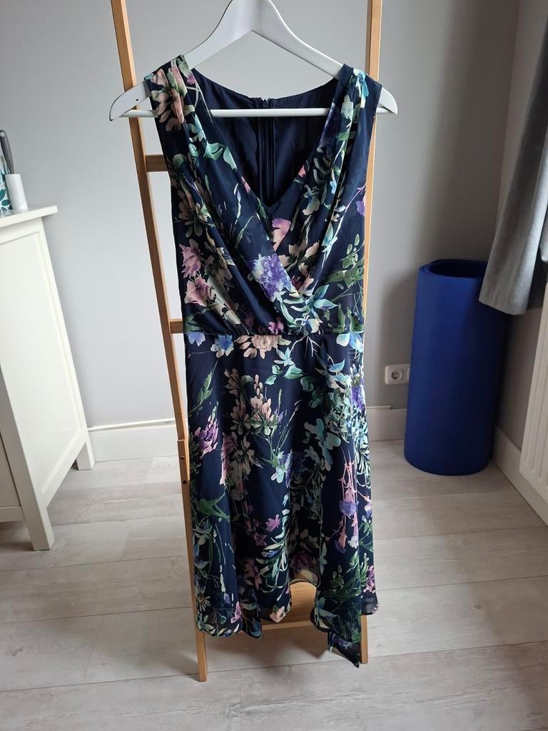 Esprit jurk met bloemenprint, Kleding | Dames, Jurken, Maat 38/40 (M), Blauw, Ophalen of Verzenden, Zo goed als nieuw