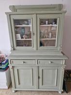 Groengrijze vintage buffetkast, Huis en Inrichting, Kasten | Buffetkasten, Ophalen, Gebruikt, 100 tot 150 cm, 150 tot 200 cm