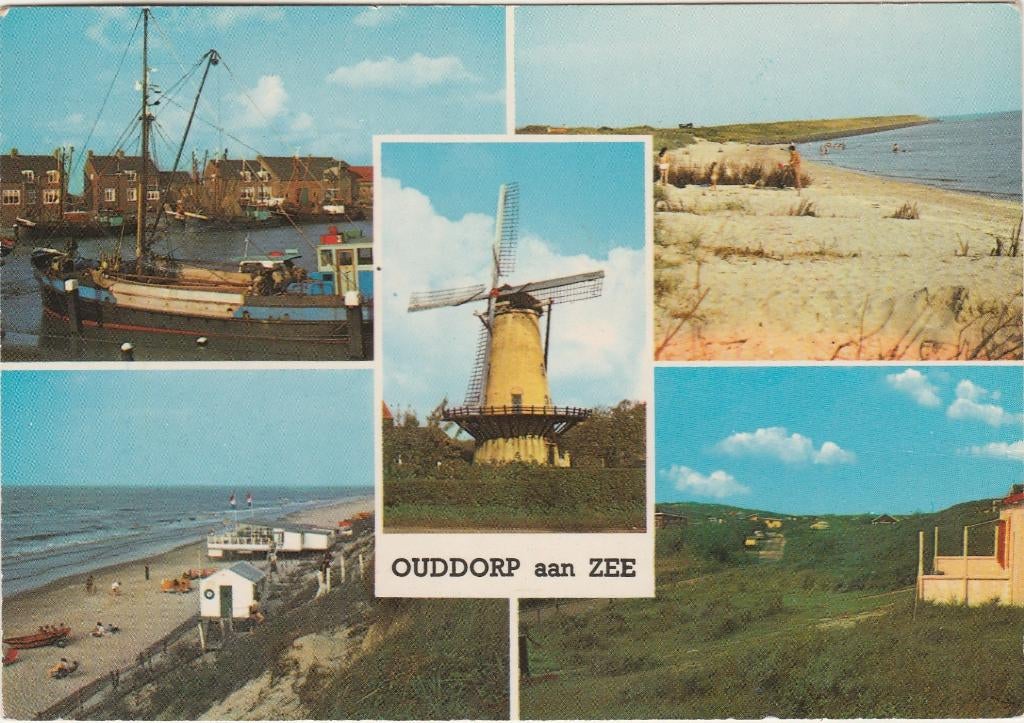 OUDDORP AAN ZEE Haven Strand Zandhoekje Molen Westend, Verzenden, 1960 tot 1980, Gelopen, Zuid-Holland